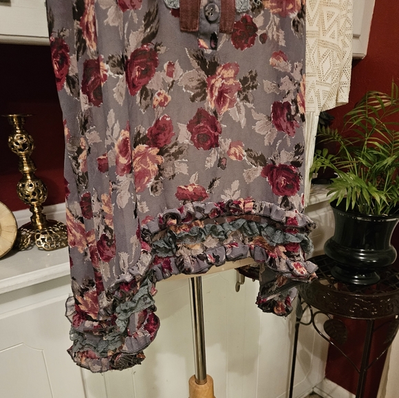 Cecico Ruffle Floral Print Tank Top - Picture 3 of 8
